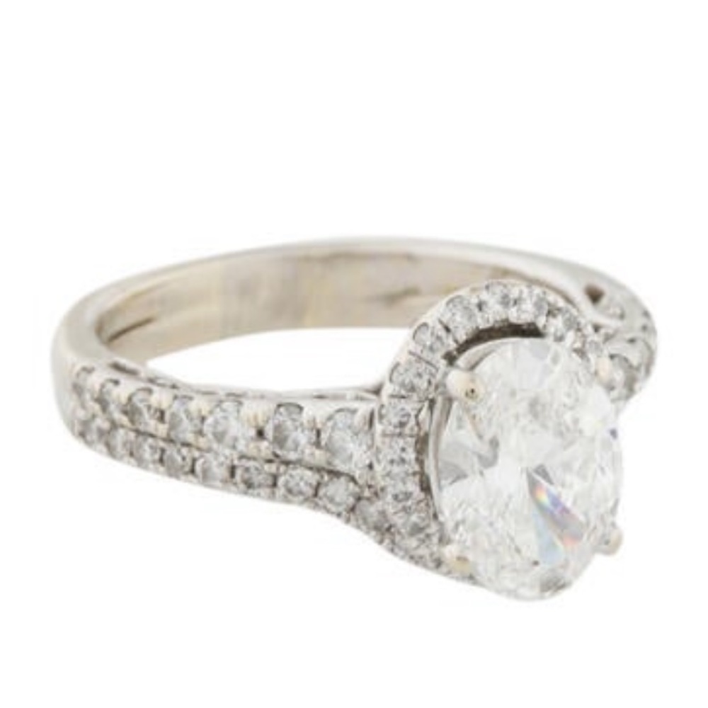 Halo lab grown genuine diamond wedding set